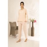 Estiva 23115 Kadın Desenli Uzun Kollu Yazlık Penye Pijama Takımı