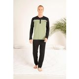 Estiva 23407 Erkek Kışlık Yuvarlak Yaka Penye Pijama Takımı