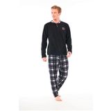Estiva Alt Pijaması Ekose Kareli Polar Erkek Pijama Takım