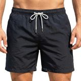 Estiva Erkek Tek Renk Tactel Deniz Şortu Battal - Lacivert - 5XL