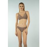 Estiva Geniş Bantlı Toparlayıcı Üçgen Bikini Takımı - Kahverengi