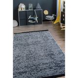 Estiva Home Gri Şönil Dokuma Kilim Halı – Hasır / Sisal Desen, Salon, Mutfak, Oturma ve Çocuk Odası Yolluk Halısı - 120 x 400 cm