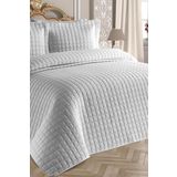 Estiva Home Textizli Estiva Kapitoneli Micro Saten 250X260 Çift Kişilik Yatak Örtüsü Seti