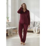 Estiva Kadın Önden Düğmeli Büyük Beden Kadife Pijama Takımı