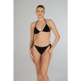 Estiva Kadın Siyah Kroşetalı Üçgen Bikini Takımı