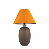 Esto Handmade Dekoratif Seramik Abajur – Modern Gri Tasarım, 31–45 cm Yükseklik, E27 Uyumlu Tek Başlıklı Masa Lambası, A Enerji Sınıfı Kullanım, Dayanıklı Seramik Gövde – CE Sertifikalı Yerli Üretim