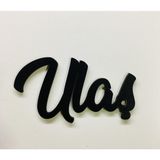 Estölye Ahşap Isim Özel Kapı Süsü, Takı Yastığı Isim 25 cm - 100 x 1300 cm - Bej