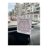 estölye Beyaz Pleksi Ayetel Kürsi Ve Nazar Dualı Araba Süsü Dikiz Aynası Süsü Araba Süsü - Çift Taraflı