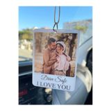estölye Beyaz Pleksi Kişiye Özel Drive Safe I LOVE YOU Yazılı Araba Hediyesi Araba Süsü Dikiz Aynası Süsü