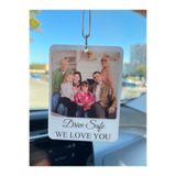 estölye Beyaz Pleksi Kişiye Özel Drive Safe WE LOVE YOU Yazılı Araba Hediyesi Araba Süsü Dikiz Aynası Süsü