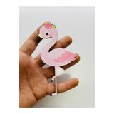 estölye UV Baskı Ahşap(Mdf) Flamingo 15 cm, Kapı Süsü Süslemeye Kullanımına Uygundur.