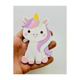 estölye UV Baskı Ahşap(Mdf) Unicorn 15 cm, Kapı Süsü Süslemeye Kullanımına Uygundur.