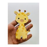 estölye UV Baskı Ahşap(Mdf) Zürafa 15 cm, Kapı Süsü Süslemeye Kullanımına Uygundur.
