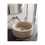 Estom Stone KLASİK TRAVERTEN ÇANAK LAVABO, DERİN DİZAYN