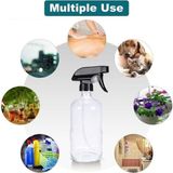EstoreBox 1 Litre Fonksiyonlu Şeffaf Sprey Şişesi 1000ML Tetikli Sprey Bidonu Su Kabı, Berber Fısfısı Boş Şiş