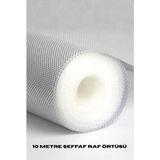 EstoreBox 10 Metre Şeffaf Silikonlu Kaymaz Çekmece Içi Düzenleyici - 0 - 19 lt - 00-Siyah - Beyaz