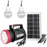 EstoreBox 10 Watt 22 Smd Ledli Solar Panelli 3 Ampullü Usb-Mp3-Radyo Destekli Solar Fener YJ-1908