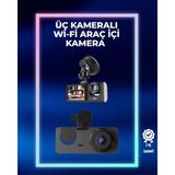 EstoreBox 1080P Ön + 720P Arka & Iç Kamera – Suya Dayanıklı Araç Güvenlik Kamerası - Adaçayı Yeşili