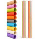 EstoreBox 20 Adet 50X70 cm Fon Kartonu 10 Renk(2 Rulo) Fon Kartonu