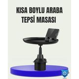 EstoreBox 360° Döner Araç Bardaklık Tepsisi Geniş Yemek Alanlı Telefon Standlı - 0 - 21 lt