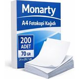 EstoreBox A4 Fotokopi Kağıdı, 21X29,7 Cm, 200 Sayfa, Beyaz, Yazıcı Fotokopi 70 Gram