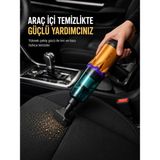 EstoreBox Araç Içi Temizlik Için Şarjlı El Süpürgesi Çok Başlıklı Pratik Temizlik Cihazı - 0,1 L