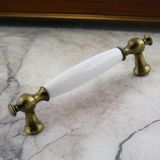 EstoreBox Arnas Porselen Antik Sarı Kulp 128 mm Mobilya Çekmece Mutfak Dolabı Dolap Kapak Kulpları Kulb Kulpu