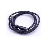 EstoreBox Aux Audio Kablo 3.5mm Halat Aux Kablo Standart Siyah