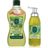 EstoreBox Ayvalık Zeytin Çiçeği Doğal Zeytinyağlı Köpük Sabun 1.5 Lt + 500 ml - Lansman Set