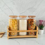 EstoreBox Bambum Bench Plus 4 Parça Standlı Baharat Takımı Tasarım 1220ML