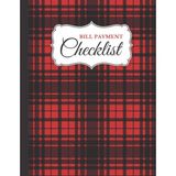EstoreBox Bill Payment Checklist: Red Black Plaid Pattern / Expense - Money - Daily Spending Tracker Journal