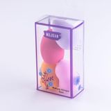 EstoreBox Bimotif Makyaj Sünger Seti, 4lü Fondöten, Kapatıcı, Pudra Allık Süngeri Turuncu Pembe
