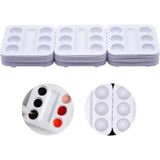 EstoreBox Biomaser Makyaj Paleti, 30 Adet Plastik Karıştırma Plakası, 6 Yuvası, Tek Kullanım Pigment Karıştır