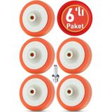 EstoreBox Bondit Turuncu Oto Pasta Cila Parlatma Polisaj Süngeri 150MM 6 Lı Paket