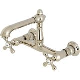 EstoreBox Brass KS7246AX English Country 20,32 cm Merkez Duvara Monte Gemi Lavabo Musluğu, Cilalı Ni