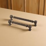 EstoreBox Burma Antik Sarı Eskitme Metal Kulp 192 mm Mobilya Çekmece Mutfak Dolabı Dolap Kapak Kulplar