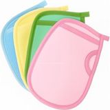 EstoreBox Busstier Ele Geçmeli Banyo Kesesi Yumuşak Ipek Vücut Lifi, Gözenek Açıcı Ölü Deri Sökücü Kese, Kir