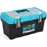 EstoreBox Büyük Boy 49 cm Organizerli Takım Çantası Metal Kilitli Dayanıklı El Aletleri Kutusu 19 Inç