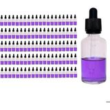 EstoreBox Cam Damlatma Şişe 50 ml - Damlalıklı Şişe 50CC Kilit Kapaklı - Bastır Aç Kapak - 100 Adetlik Set - 000-Siyah