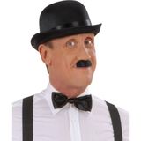 EstoreBox Charlie Chaplin Stil Yetişkin Şapkası – Siyah Melon Parti Şapkası