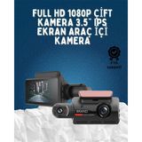 EstoreBox Çift Görüşlü Dashcam – Gece Görüşlü 1080P Araç Içi Güvenlik Kamerası - Adaçayı Yeşili