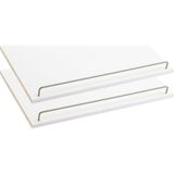 EstoreBox Closetmaid Suitesymphony Ahşap Ayakkabı Raf Seti, 63,5 cm Için, Saf Beyaz/saten Nikel, 2 Adet