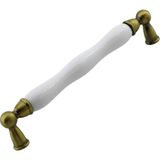 EstoreBox Domaniç Porselen Antik Sarı Kulp 160 mm Mobilya Çekmece Mutfak Dolabı Dolap Kapak Kulplar Kulb Kulp
