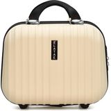 EstoreBox Elatae Makyaj Çantası Bej Kırılmaz Şifreli Seyahat Çantası 24X15X35 Cm, 1020-MAKYAJ-1020