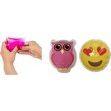 EstoreBox Emoji Pembe Baykuş Cep Sobasi,el Isitici,2 Adet Sicak Su Torbasi Pvc 9cm - Ada Çayı