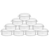 EstoreBox Eorta 30 Adet Plastik Kozmetik Kavanoz 10 G Boş Şeffaf Kapaklı Taşınabilir Mini Saklama Kutus - 000-Siyah