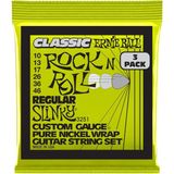 EstoreBox Ernie Ballu Düzenli Slinky Klasik Rock And Roll Elektro Gitar Dizeleri Saf Nikel Yara 3 Paket Ölçer