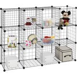 EstoreBox Finnhomy 12 Storage Küpleri Çok Aşamalı Kullanım Diy Tel Kafes Organizer Wandorganisator Raf Dolap