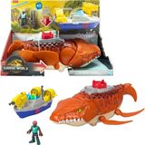 EstoreBox Fisher-Price Imaginext Jurassic Rebirth Dev Ağızlı Mosasaurus, 45,5 Cm'lik Dinozor Oyuncağı,