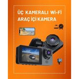 EstoreBox Full Hd Çözünürlüklü Üç Kameralı Araç Içi Kamera – Park ve Sürüş Güvenliği - Adaçayı Yeşili